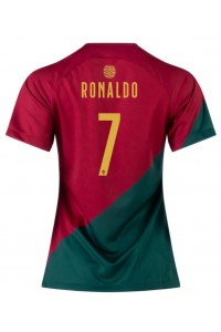 Portugal Cristiano Ronaldo #7 Voetbaltruitje Thuis tenue Dames WK 2022 Korte Mouw